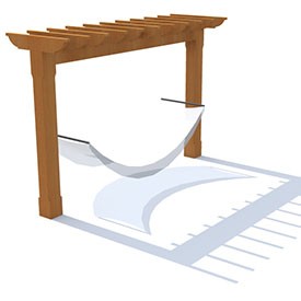 Hammock with pergola 3D Object | FREE Artlantis Objects Download